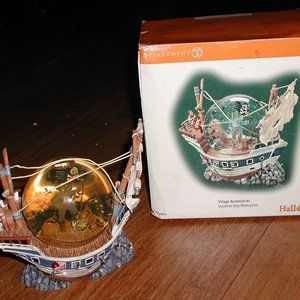 DEPT 56 HALLOWEEN HAUNTED SHIP WATERGLOBE 56.53014 Retired EUC NLA